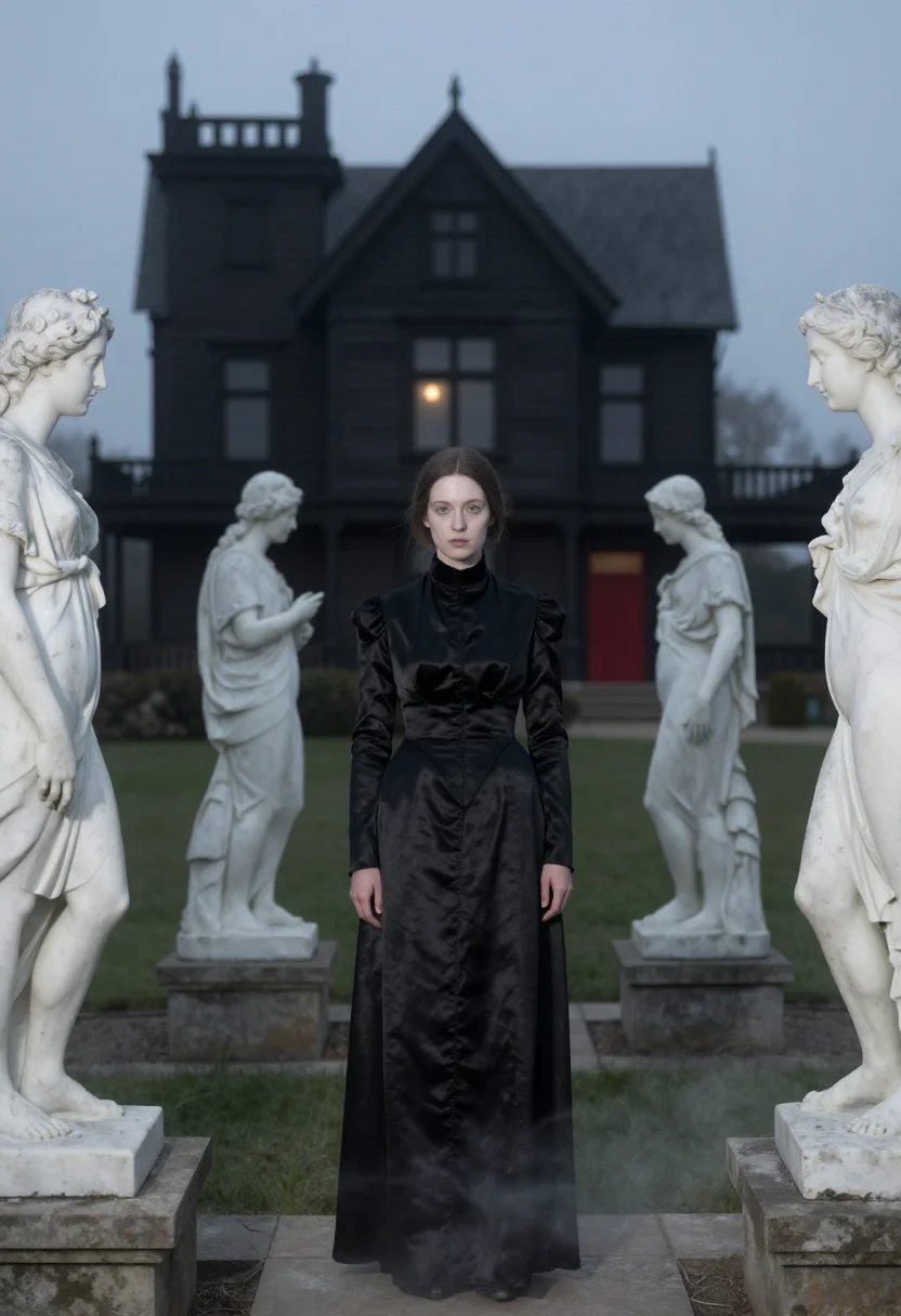 AI hill house sample — portrait of a woman, full-length portrait of a Western-Europ