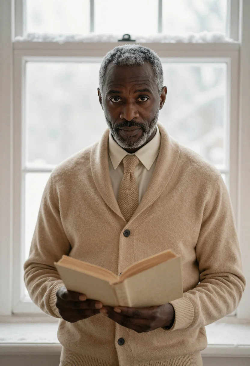 AI historian archive parchment sample — portrait of a man, framed chest-up from the ribs, the body c