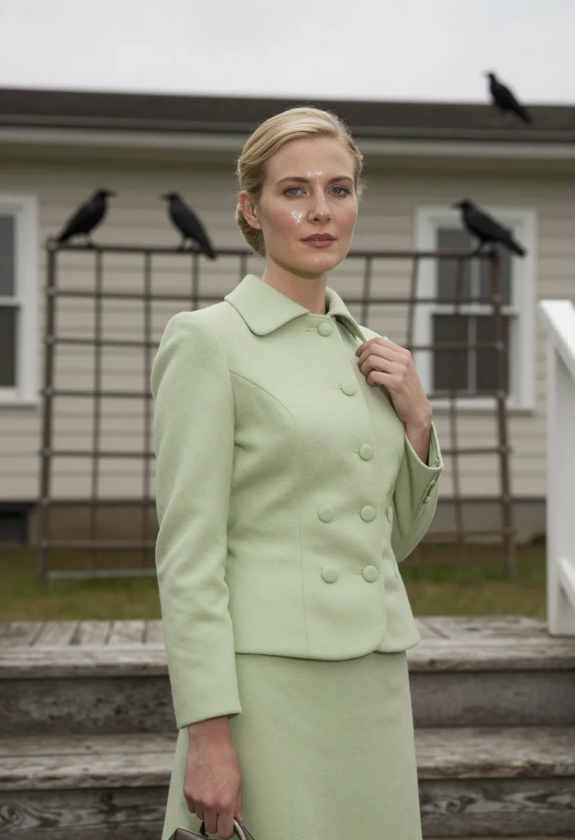 AI hitchcock blonde sample — portrait of a woman, close half-length portrait of a woman o