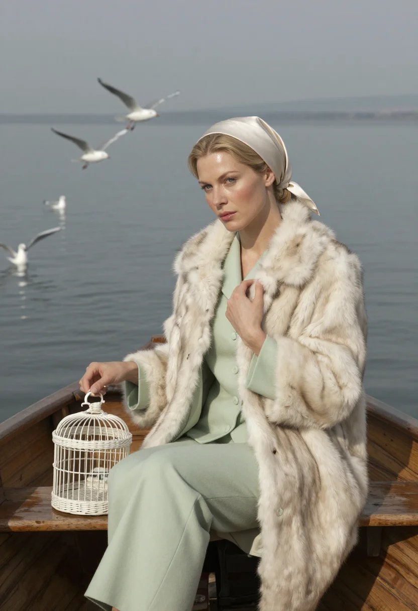 AI hitchcock blonde sample — portrait of a woman, half-length portrait of a woman of West