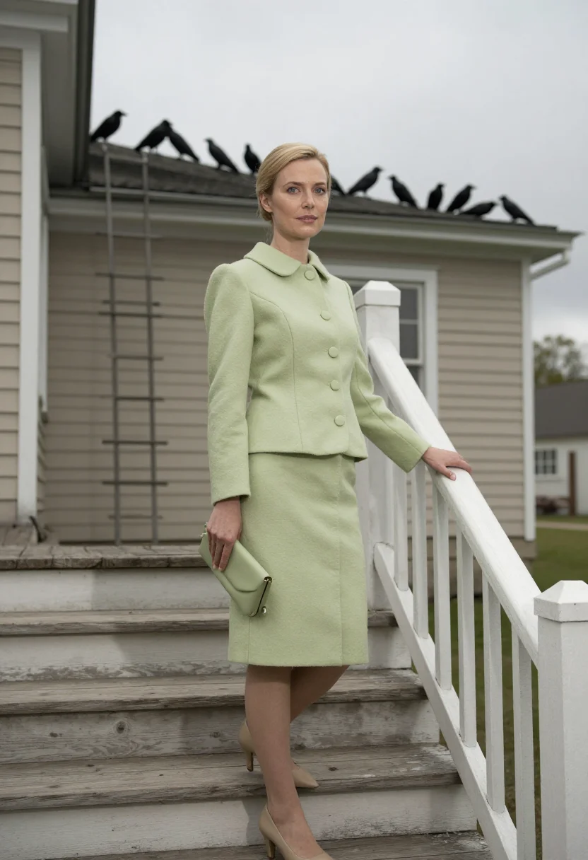AI hitchcock blonde sample — portrait of a woman, full-length portrait of a woman of West