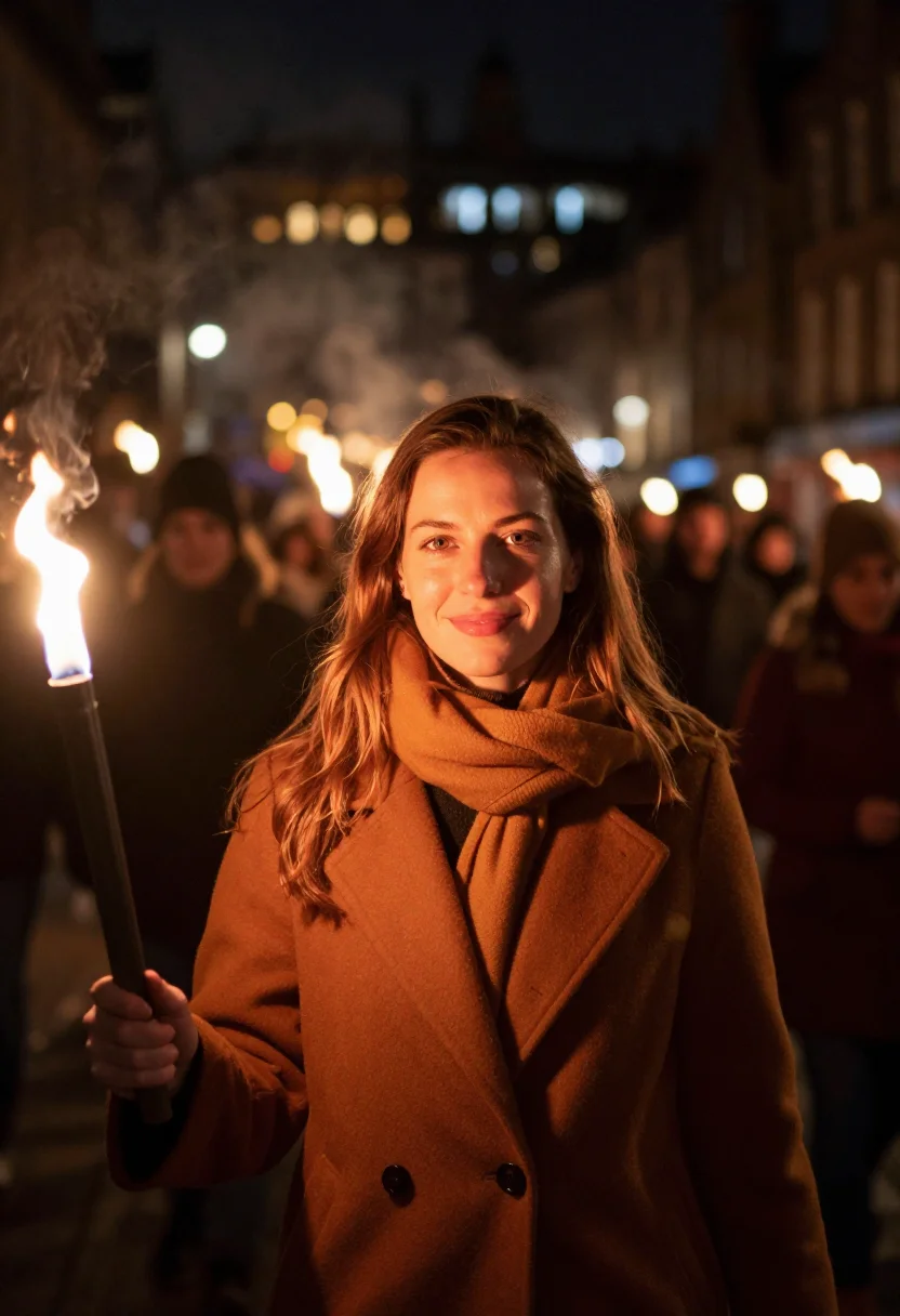 Example portrait from the AI Hogmanay Torchlight Amber — Free Preview, Train Once