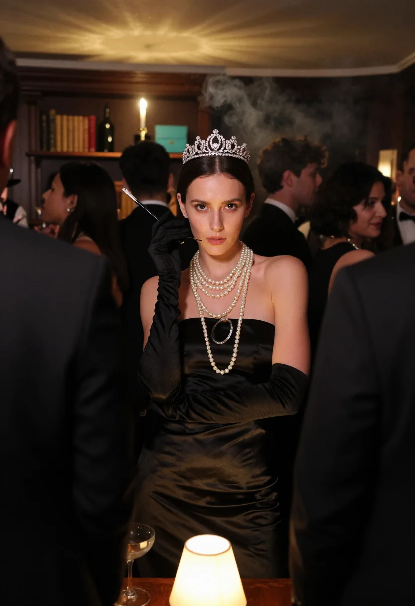 AI holly golightly sample — editorial portrait photograph, a Western-European woman in h