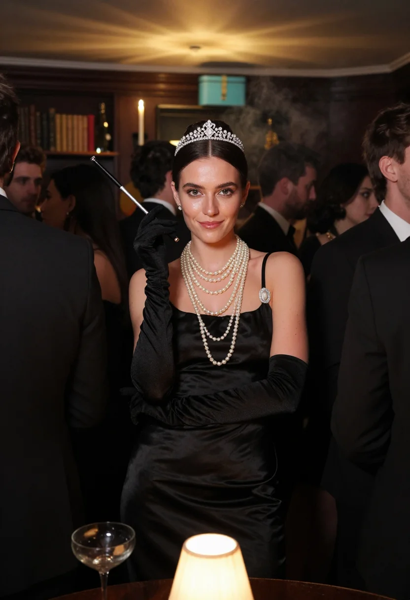 AI holly golightly sample — editorial portrait photograph, a Western-European woman in h