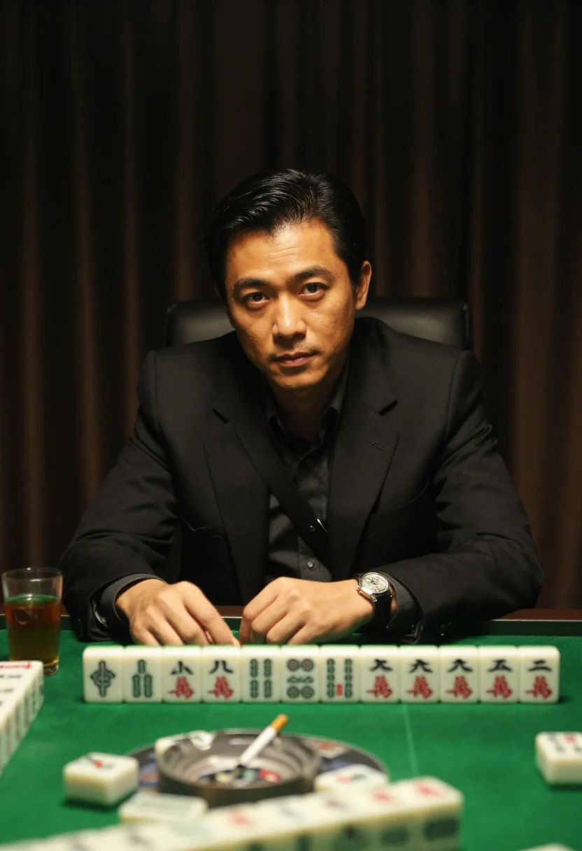 AI hong kong triad sample — portrait of a man, close waist-up portrait of a Hong Kong Ch