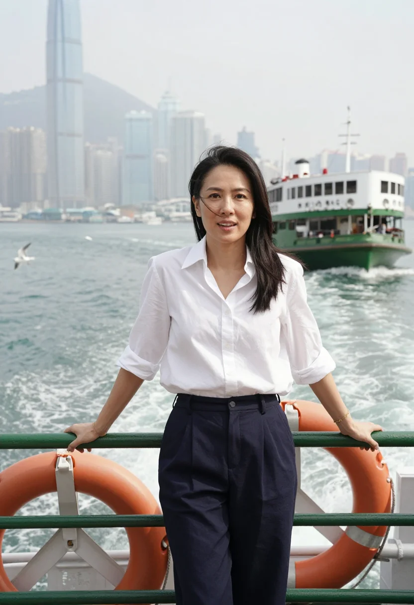 AI hong kong sample — portrait of a woman, half-length portrait of a Hong-Kong Chi