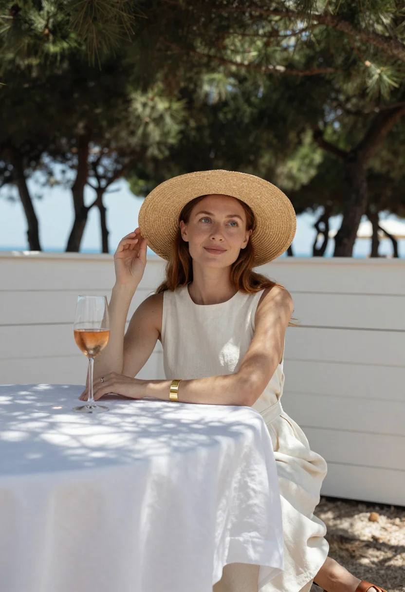 AI hotel du cap sample — portrait of a woman, half-length portrait of a Western-Europ