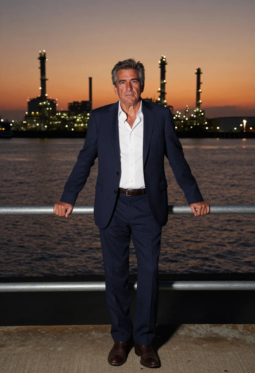 AI houston energy corridor sample — portrait of a man, three-quarter-length portrait of a Wester