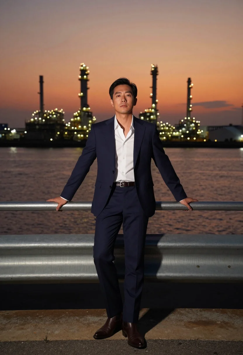 AI houston energy corridor sample — portrait of a man, full-length portrait of an East-Asian man