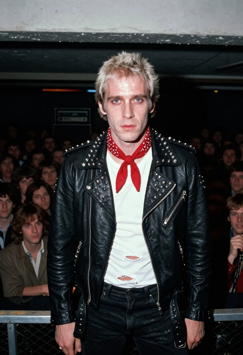 AI hundred club punk sample — portrait of a man, tight chest-up portrait of a Western-Euro