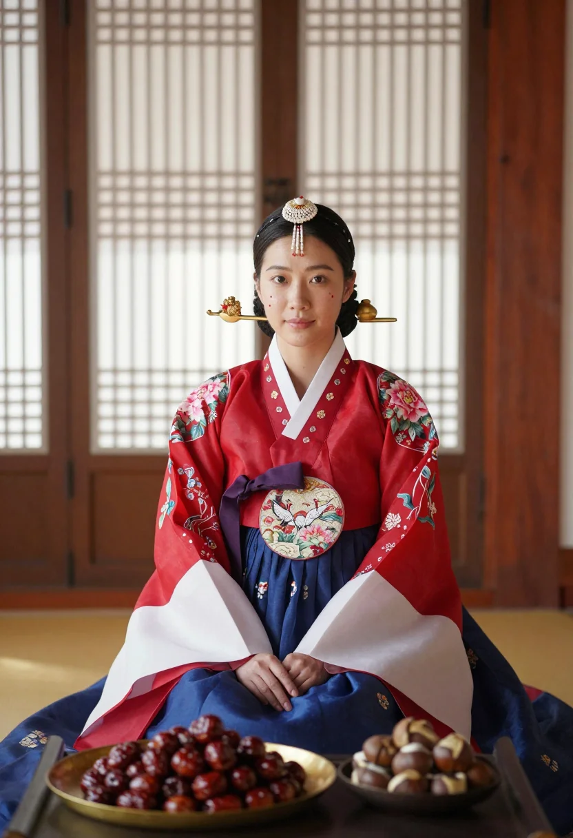 AI hwarot sample — portrait of a woman, close half-length portrait of a Korean
