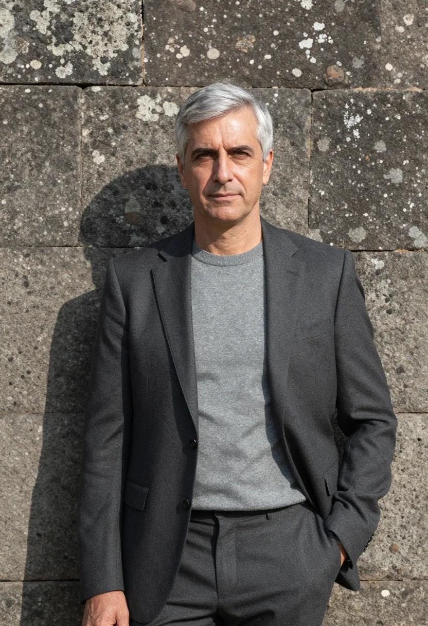 AI hyderabad pharma ceo granite grey sample — portrait of a man, a Western-European pharmaceutical executi