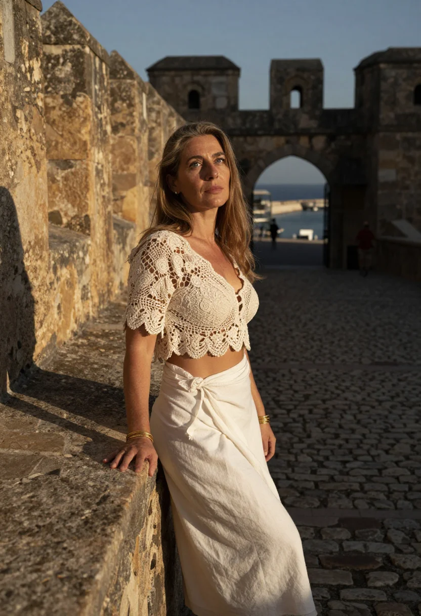 AI ibiza sample — portrait of a woman, three-quarter-length portrait of a West