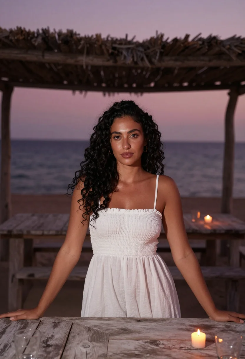 AI ibiza sample — portrait of a woman, half-length portrait of a Greek woman w
