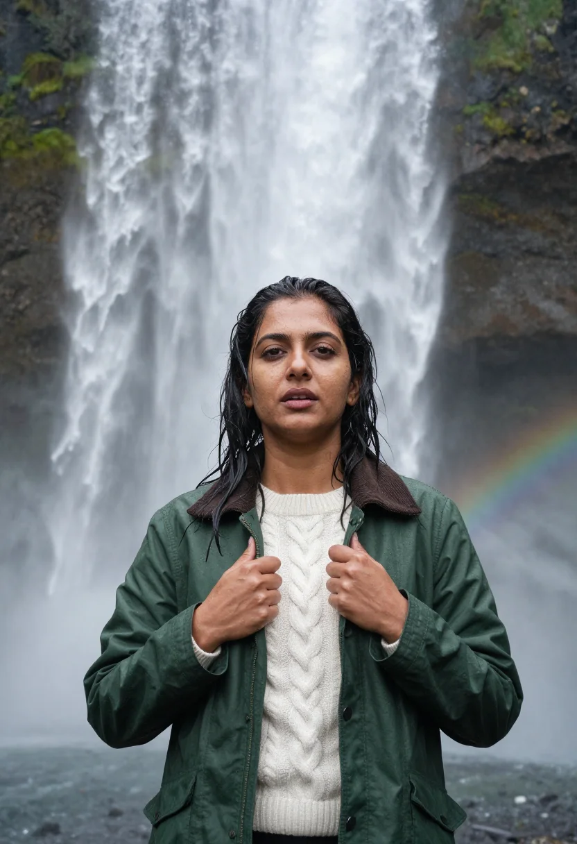 AI iceland sample — portrait of a woman, half-length portrait of a South-Asian w