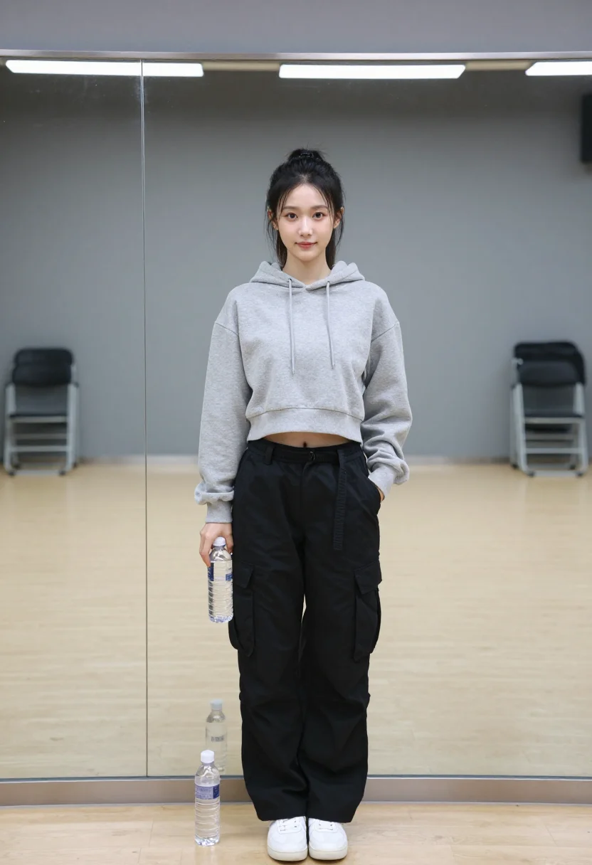 AI idol trainee sample — portrait of a woman, chest-up portrait of a Korean woman in