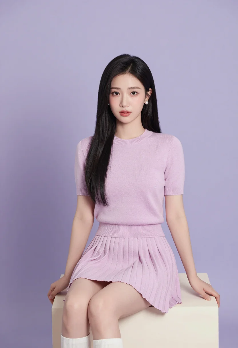 AI idol trainee sample — portrait of a woman, half-length portrait of a Korean woman