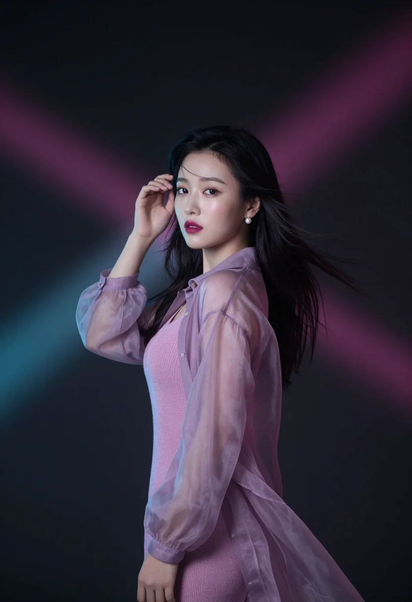 AI idol trainee sample — portrait of a woman, half-length portrait of a Korean woman