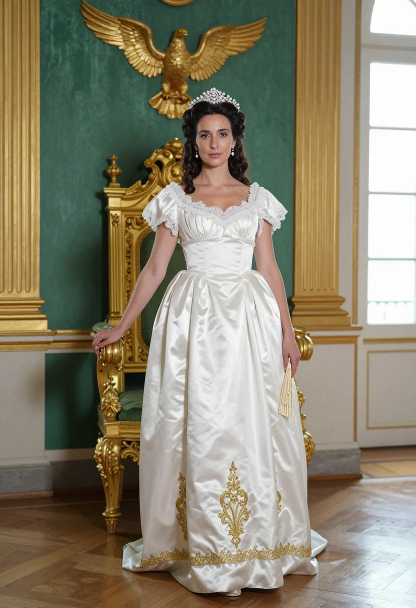AI imperial diadem sample — portrait of a woman, full-length portrait of a Western-Europ
