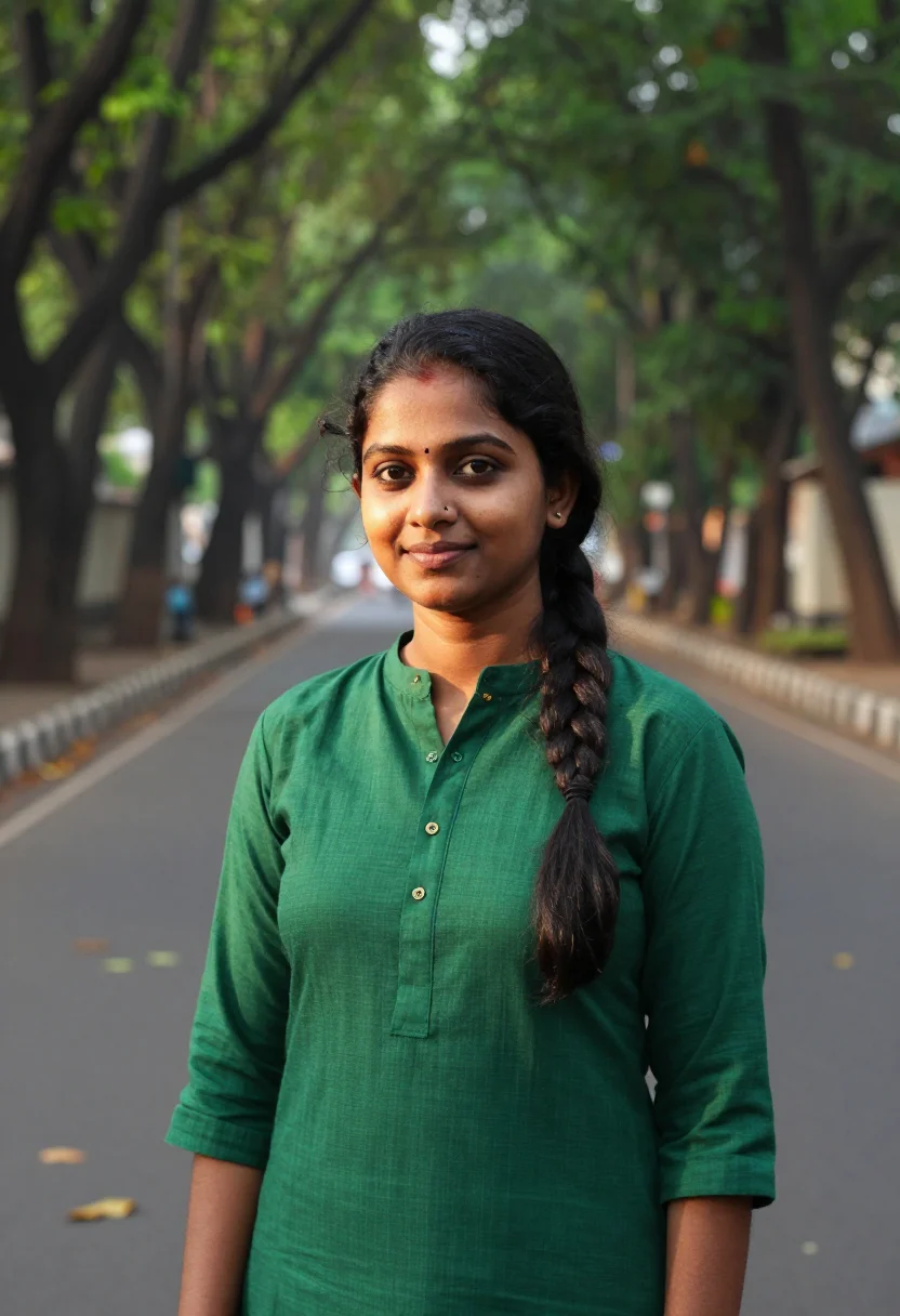 AI indiranagar ml rain tree green sample — portrait of a machine-learning engineer, head-and-shoulders