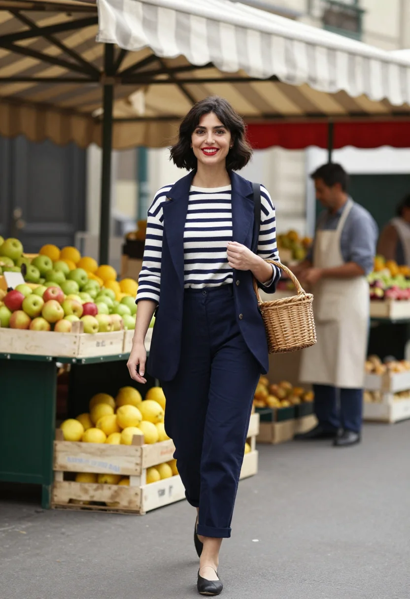 AI ines de la fressange sample — portrait of a woman, full-length portrait of a French woman