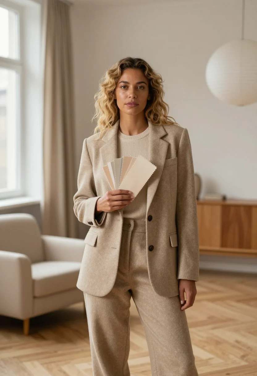 AI interior designer copenhagen rye sample — portrait of a woman, chest-up portrait of a mixed-heritage w