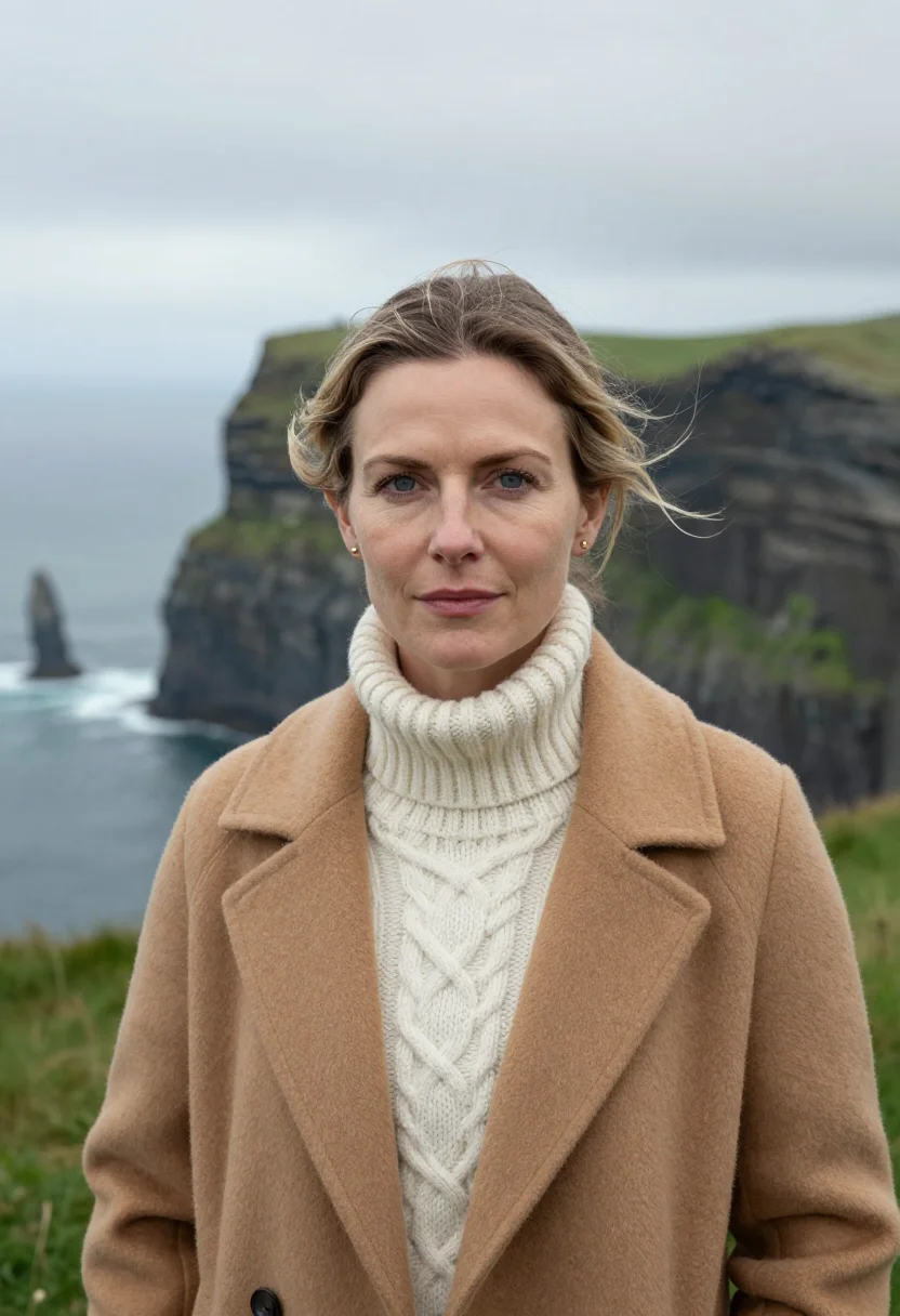AI ireland sample — portrait of a woman, head-and-shoulders portrait of a Wester