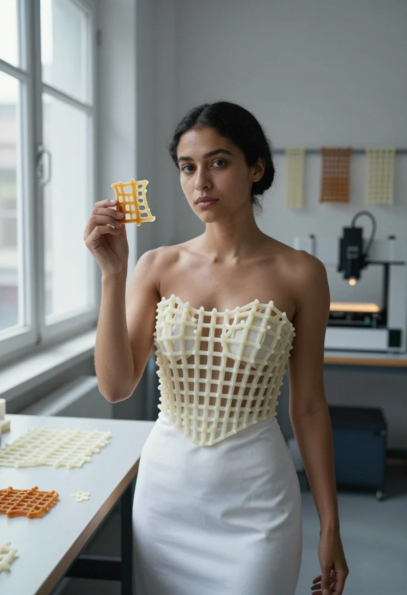 AI iris van herpen sample — portrait of a woman, half-length portrait of a Dutch woman i