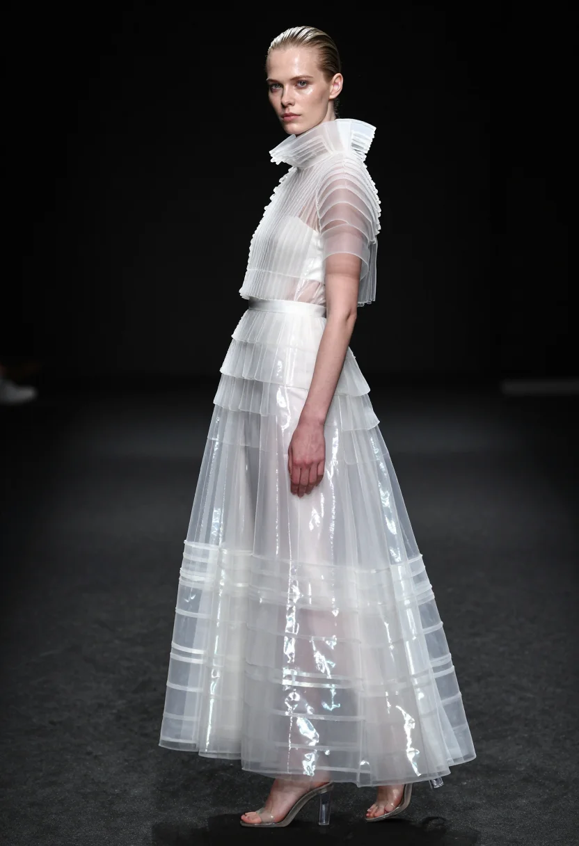 AI iris van herpen sample — portrait of a woman, three-quarter-length portrait of a Nort
