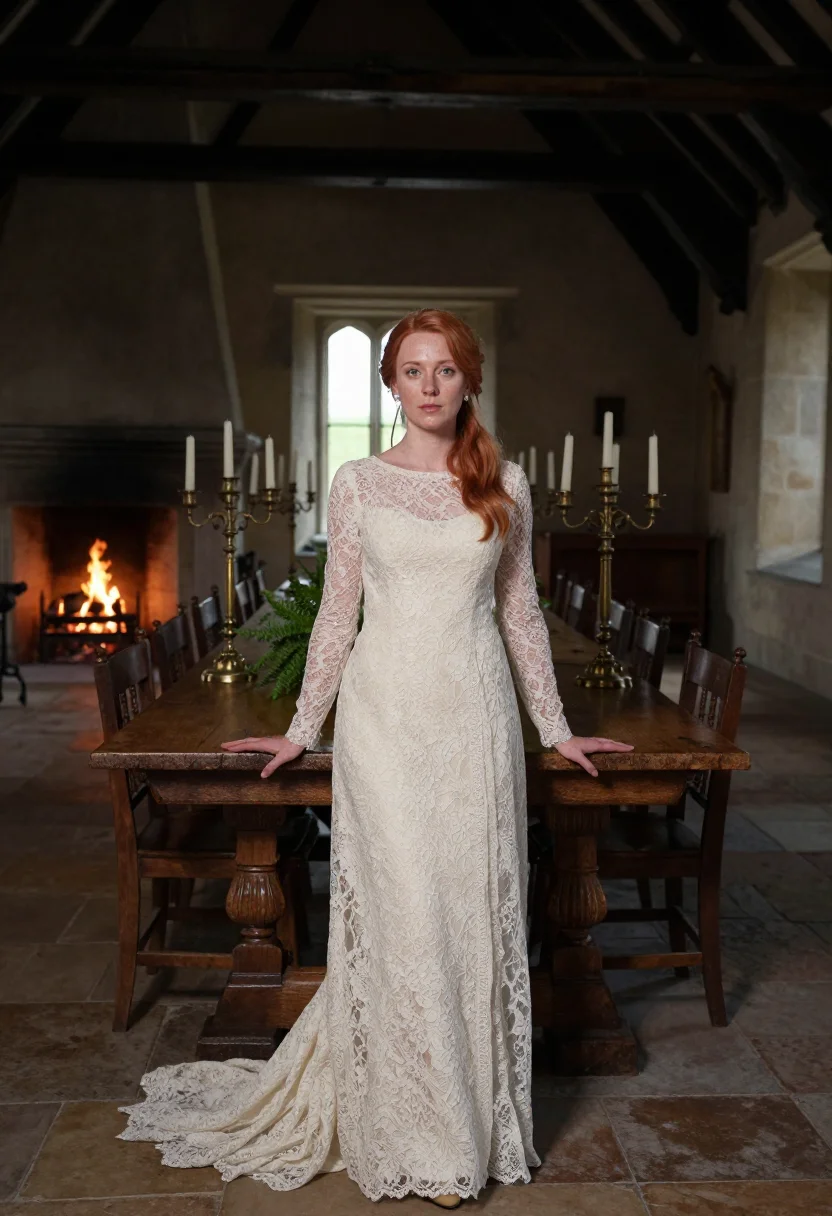 AI irish castle sample — portrait of a woman, full-length portrait of a Western-Europ