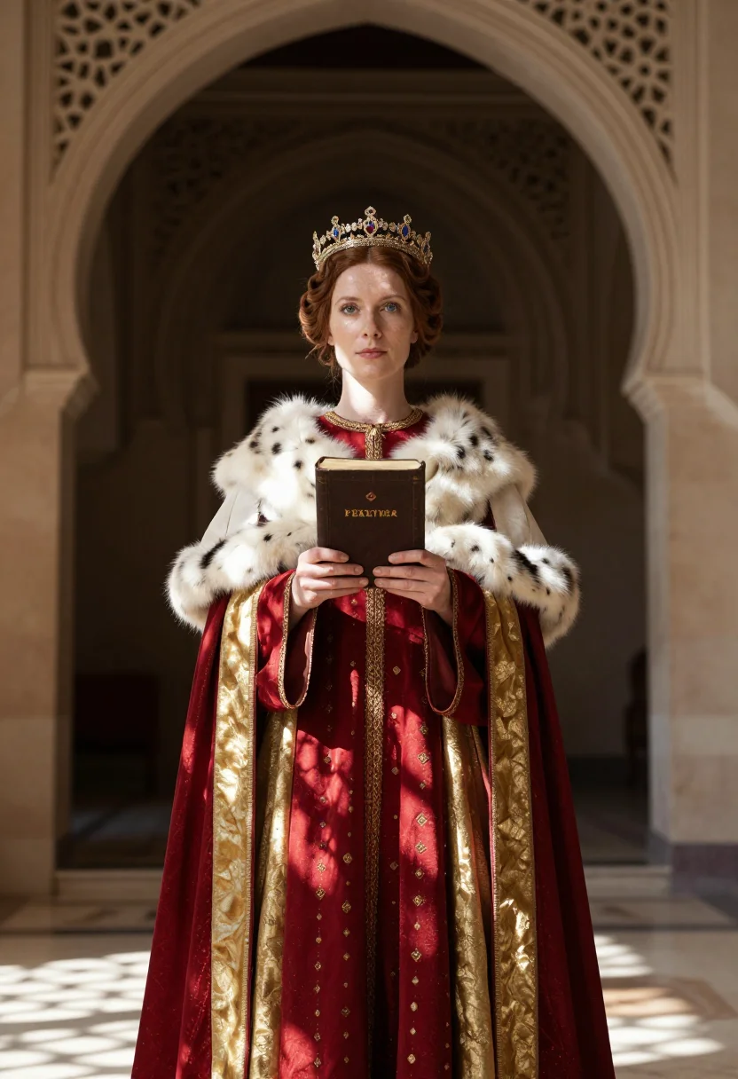 AI isabel la catolica sample — portrait of a woman, half-length portrait of a fair-skinned
