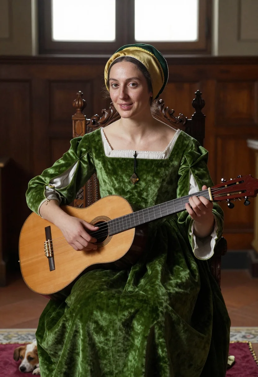AI isabella d este sample — portrait of a woman, half-length seated portrait of a Northe