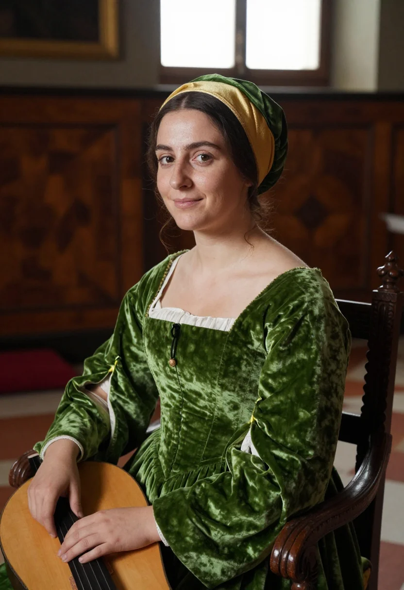 AI isabella d este sample — portrait of a woman, close chest-up portrait of a Northern-I