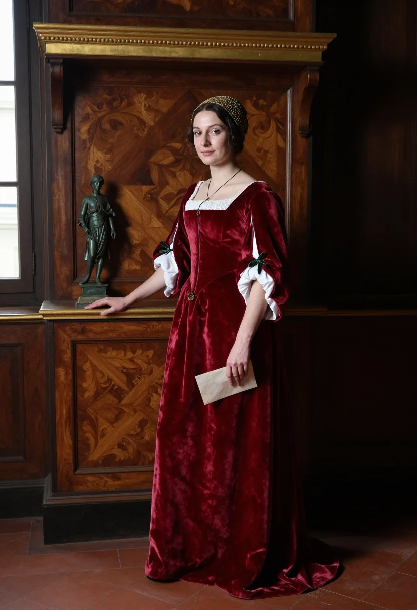 AI isabella d este sample — portrait of a woman, full-length portrait of a Northern-Ital
