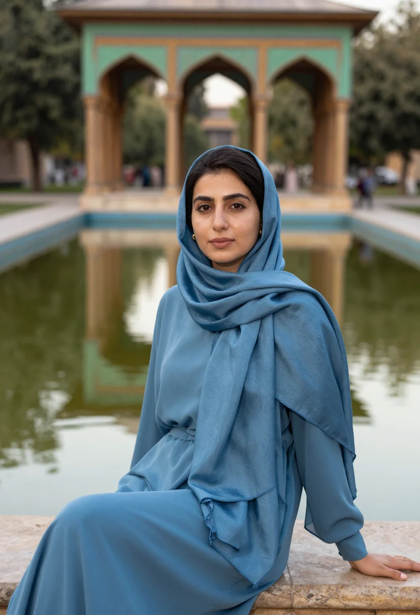 AI isfahan sample — portrait of a woman, chest-up portrait of an Iranian woman i