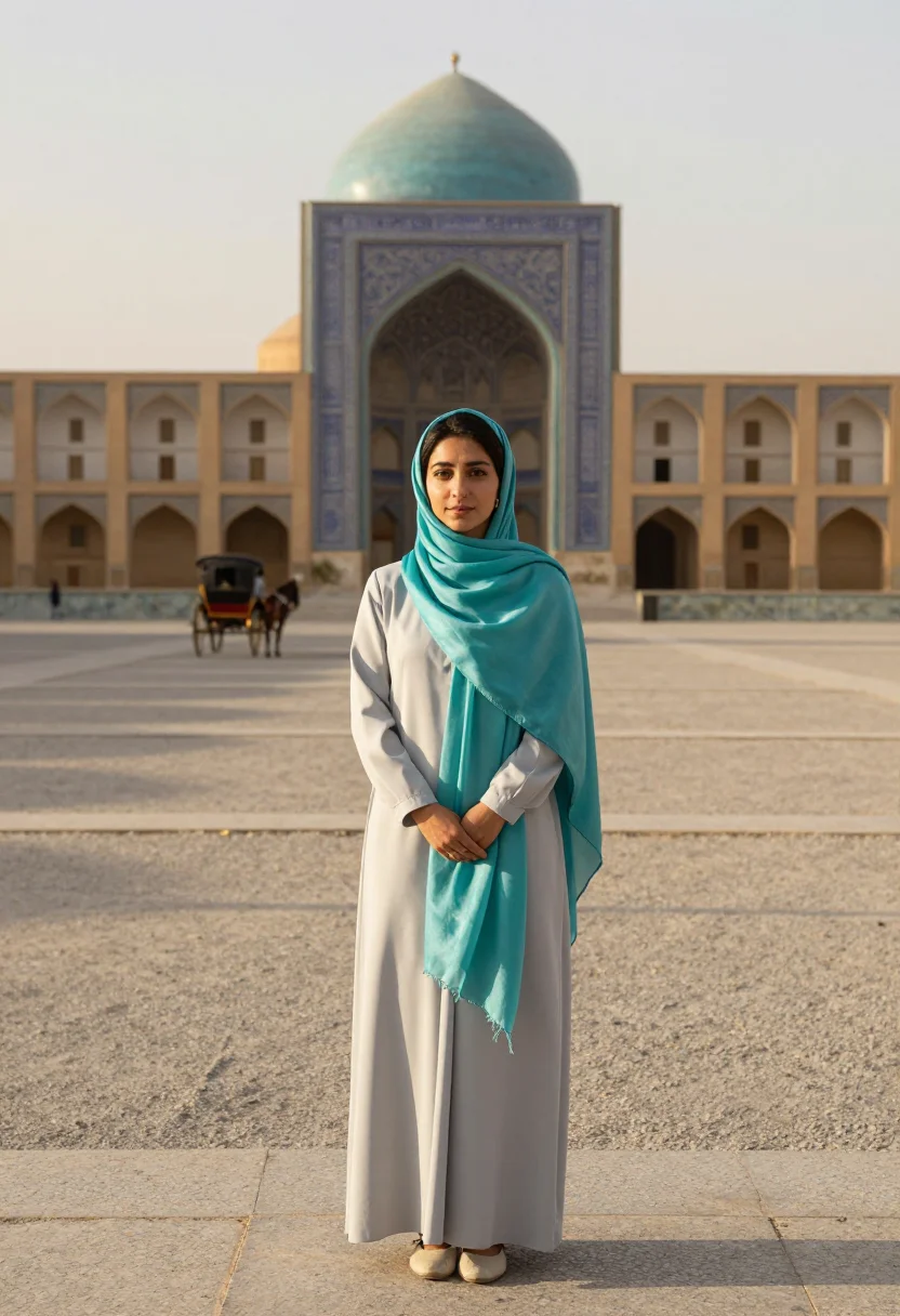 AI isfahan sample — portrait of a woman, half-length wide portrait of an Iranian