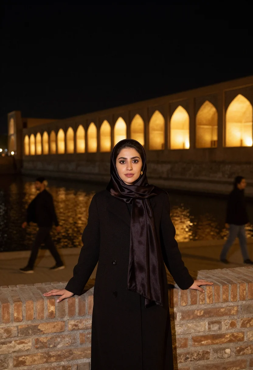 AI isfahan sample — portrait of a woman, half-length wide portrait of an Iranian