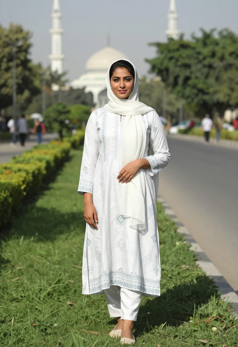 AI islamabad modest sample — portrait of a woman, full-length portrait of a Pakistani wom