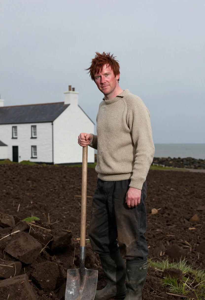 AI islay distiller sample — portrait of a man, three-quarter-length portrait of a Scotti