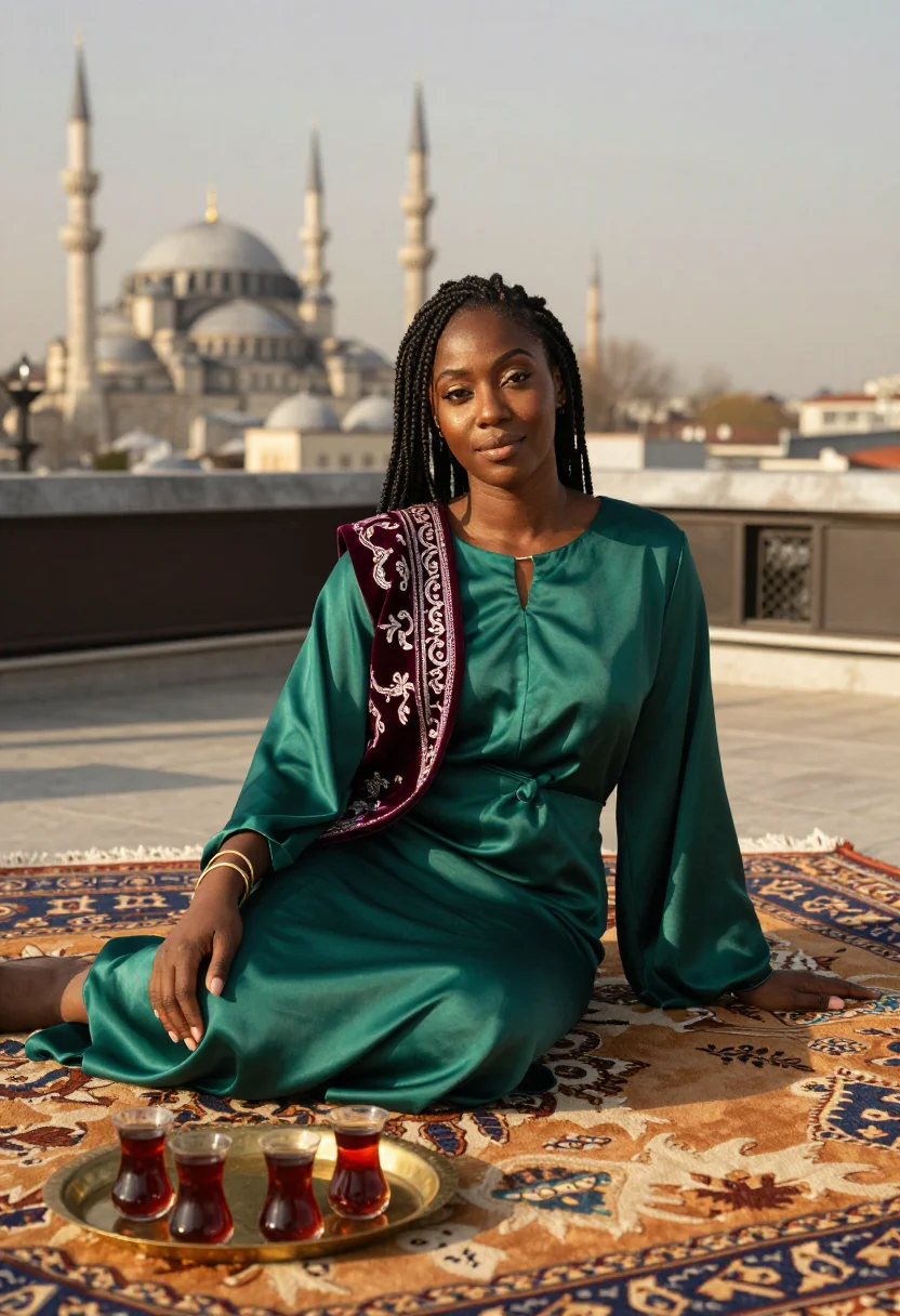 AI istanbul sample — portrait of a woman, three-quarter-length portrait of a Blac