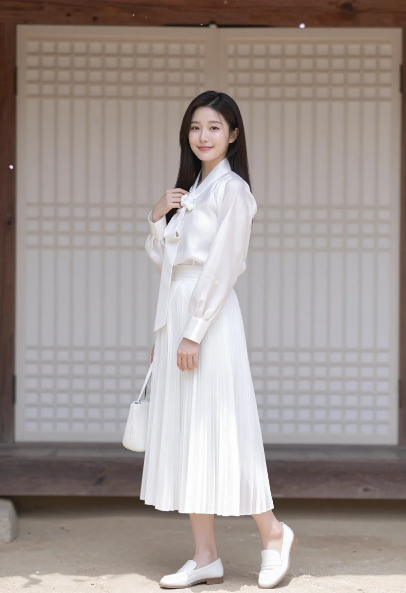 AI iu seoul gucci ambassador white sample — portrait of a woman, Korean and in her early thirties, with