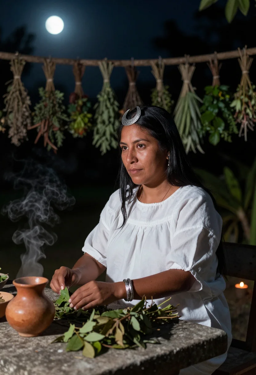 AI ix chel sample — portrait of a woman, half-length portrait of a Maya woman wi