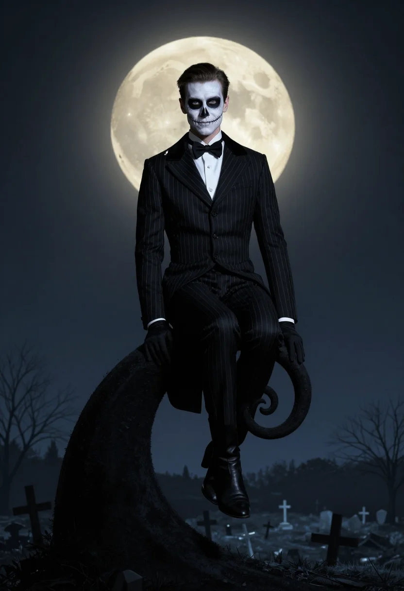 AI jack skellington sample — portrait of a man, full-length portrait of a Western-Europea