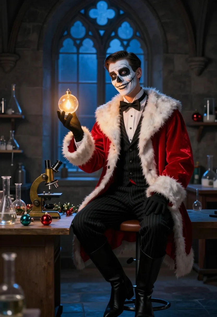 AI jack skellington sample — portrait of a man, three-quarter-length portrait of a Wester