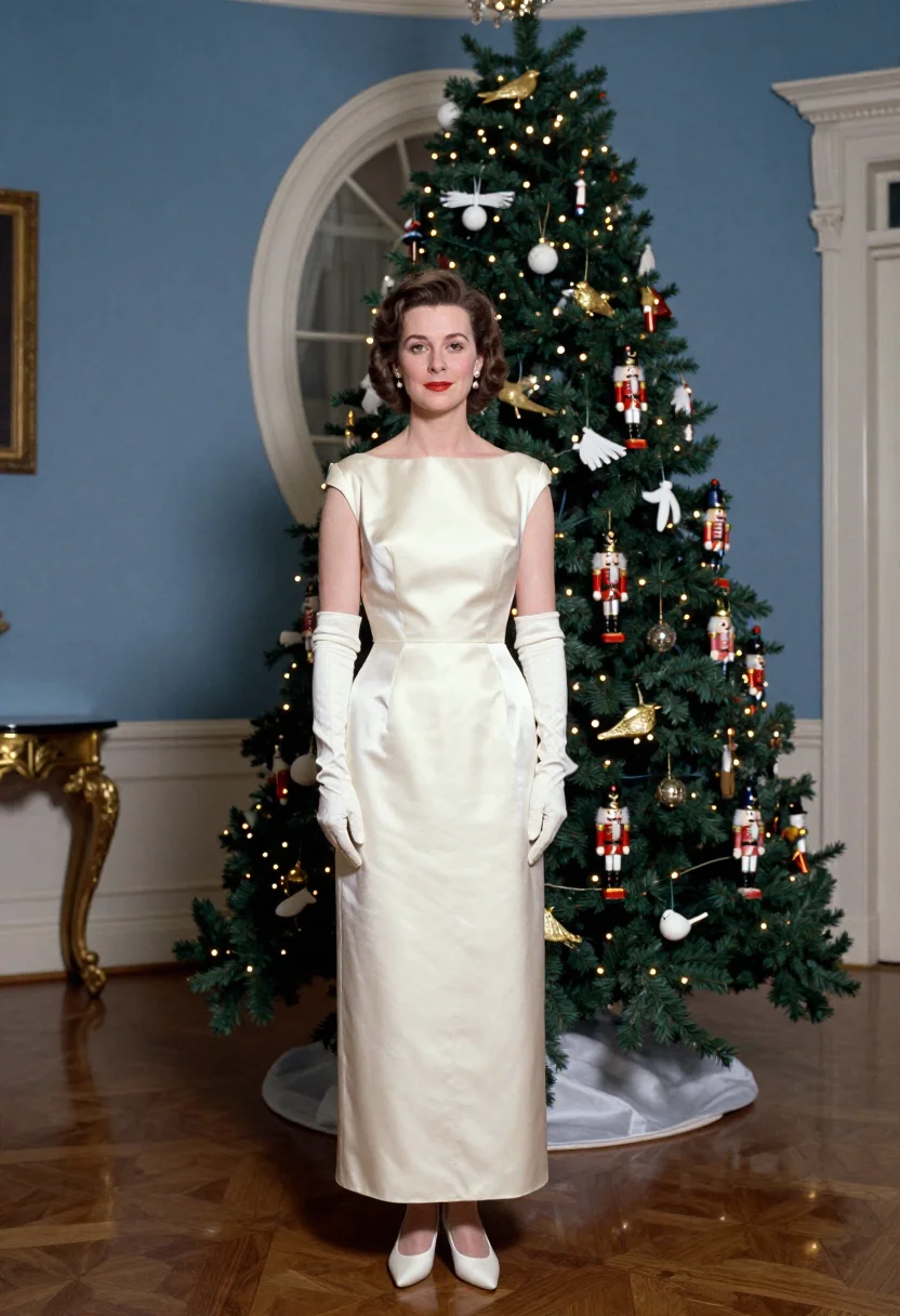 Example portrait from the AI Jackie White House Christmas — Free Preview, Train Once