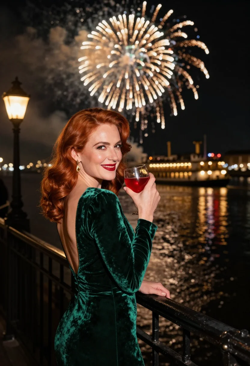 AI jackson square nye sample — portrait of a woman, in her late thirties with warm beige sk