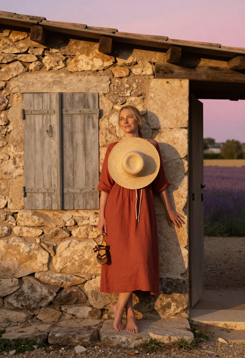 AI jacquemus provence sample — portrait of a woman, full-length portrait of a Western-Europ