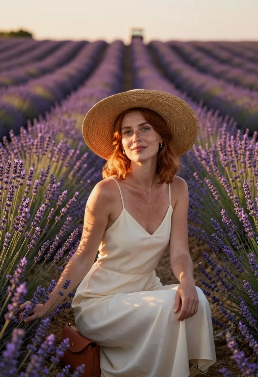 AI jacquemus provence sample — portrait of a woman, half-length portrait of a Western-Europ