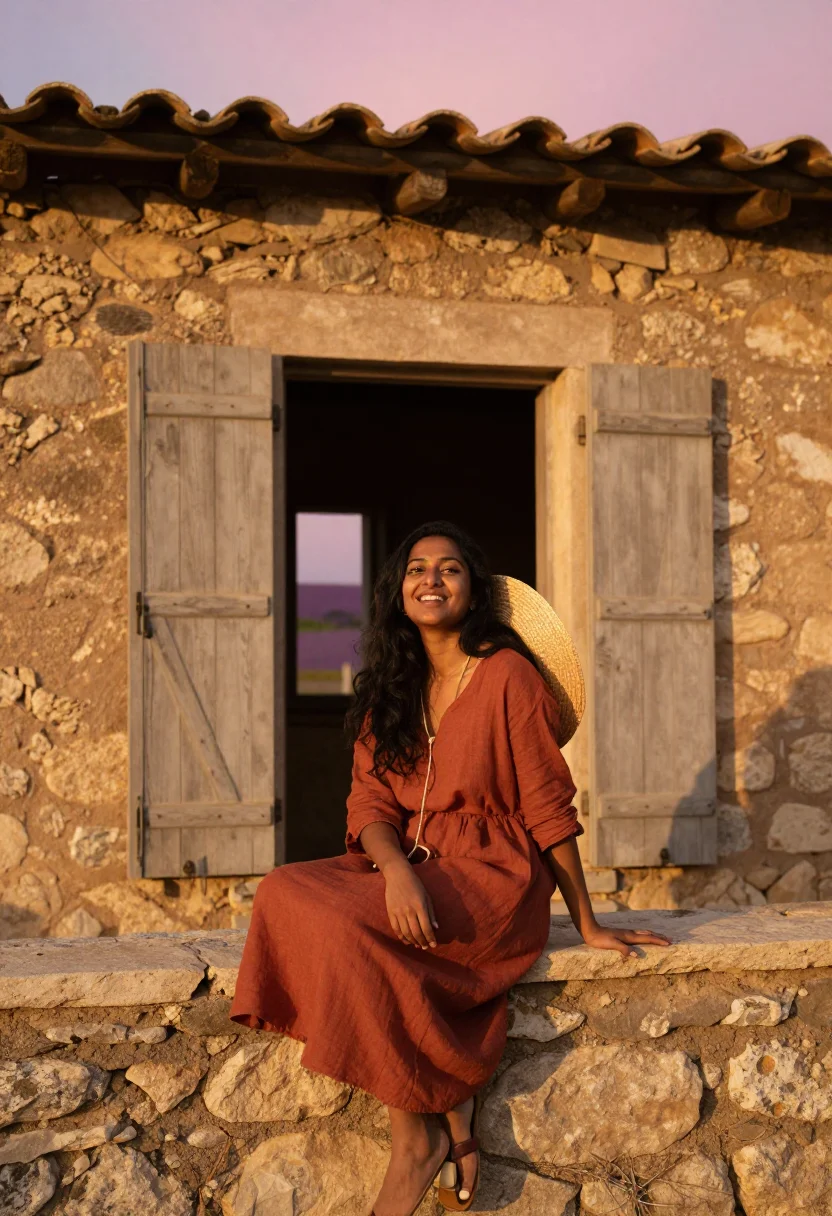 AI jacquemus provence sample — portrait of a woman, three-quarter-length portrait of a Sout