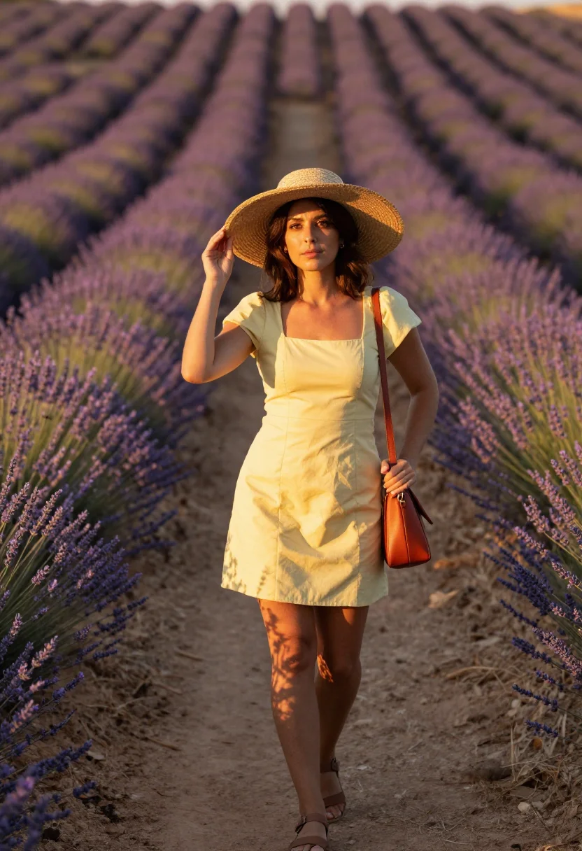AI jacquemus provence sample — portrait of a woman, half-length portrait of a Southern-Fren